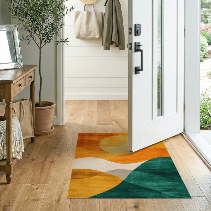 Abstract Horizon Wave Area Rug