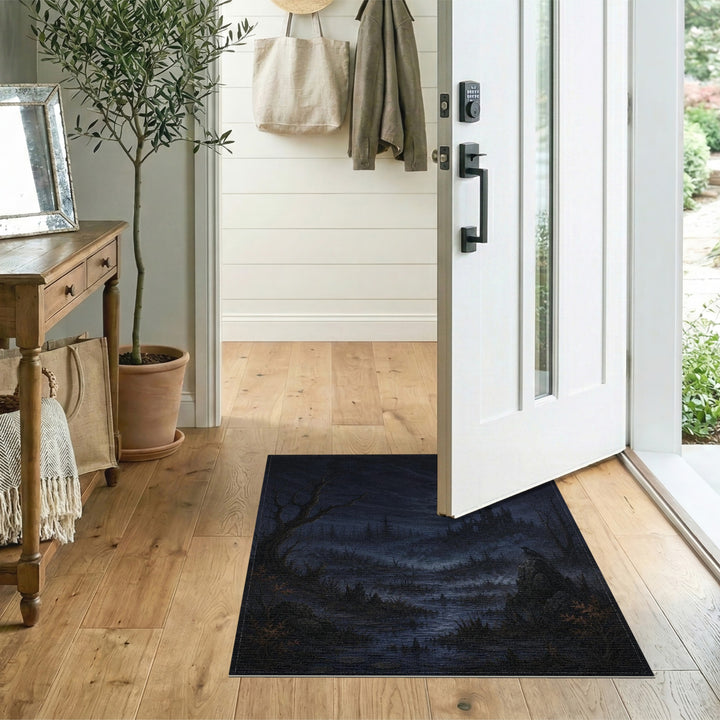 Dark Raven Swamp Washable Area Rug
