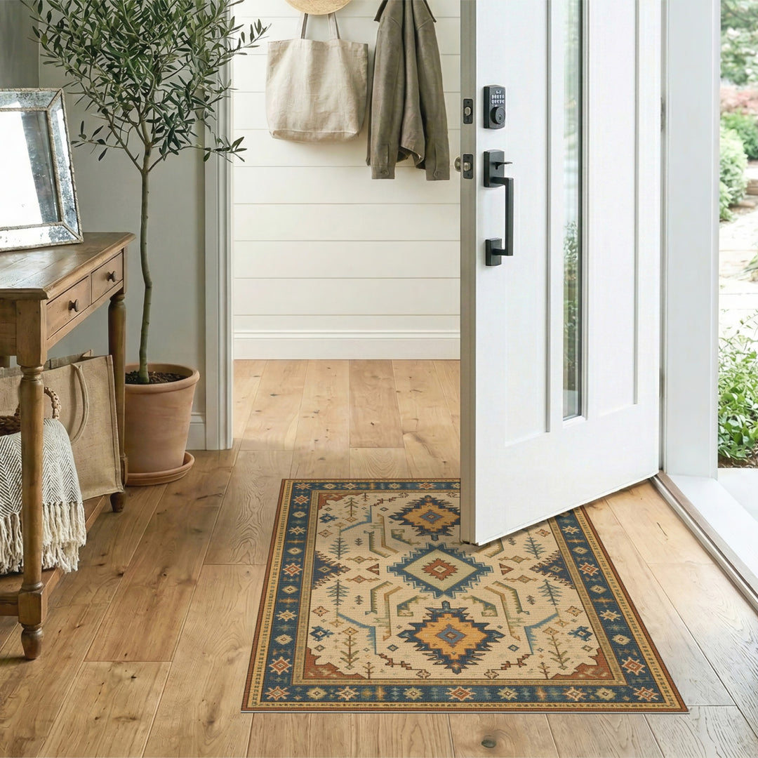 Heritage Tribal Blue Area Rug