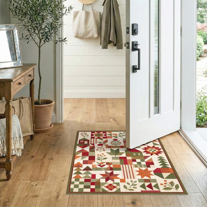 Rustic Patchwork Farmhouse Area Rug