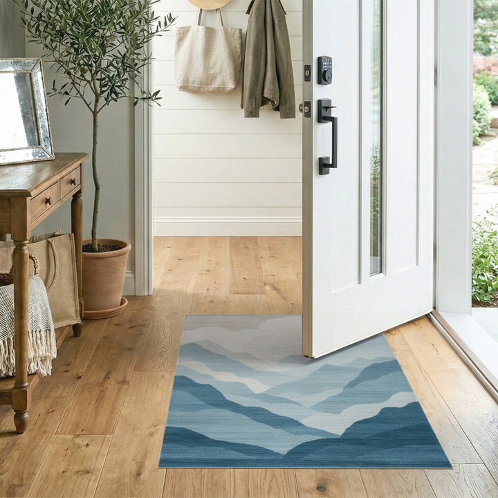 Blue Mountain Mist Area Rug