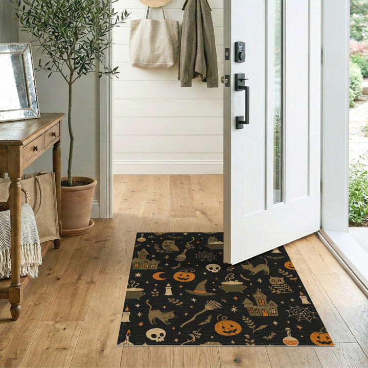 Spooky Halloween Icons Area Rug
