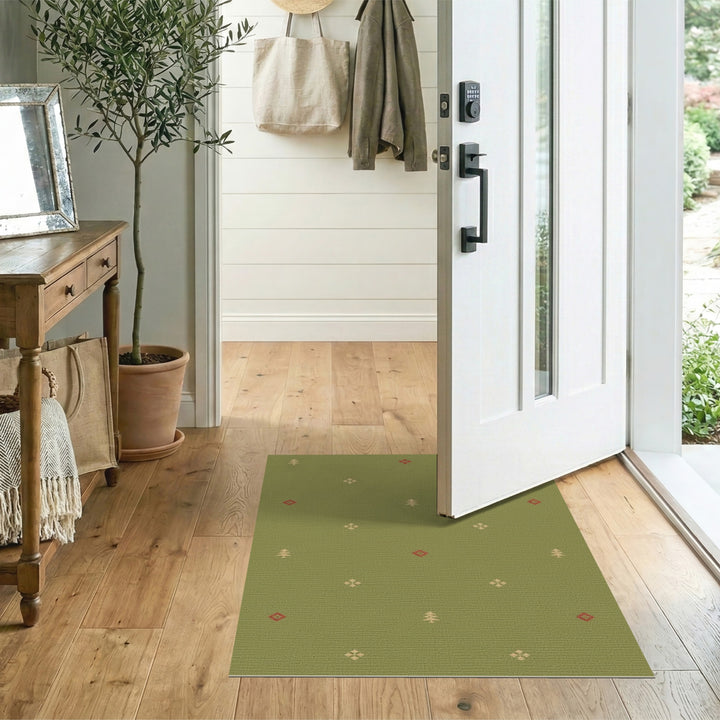 Sage Green Tree and Diamond Area Rug
