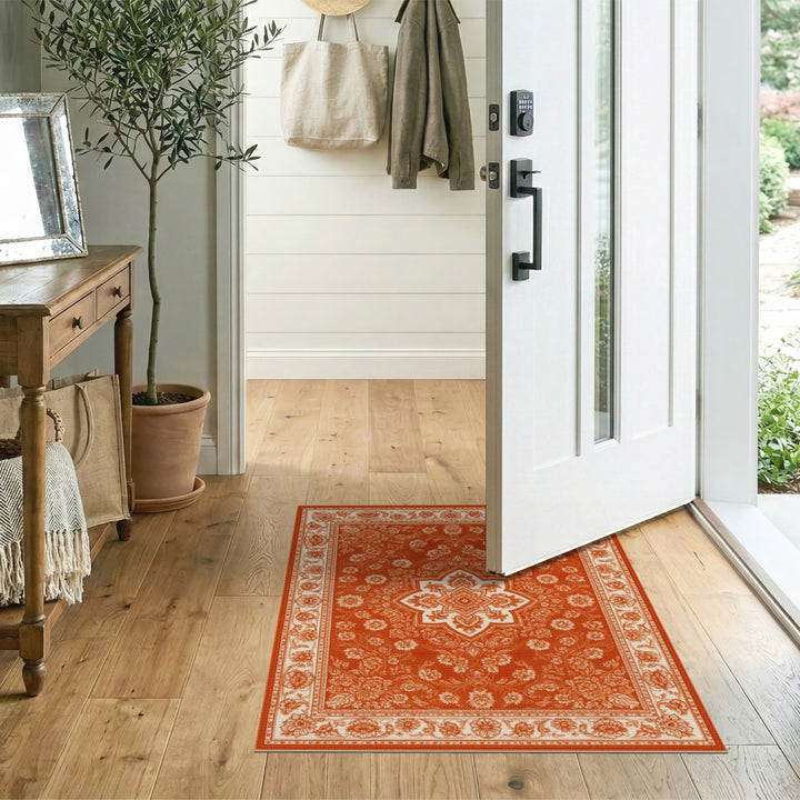 Red Floral Persian Area Rug