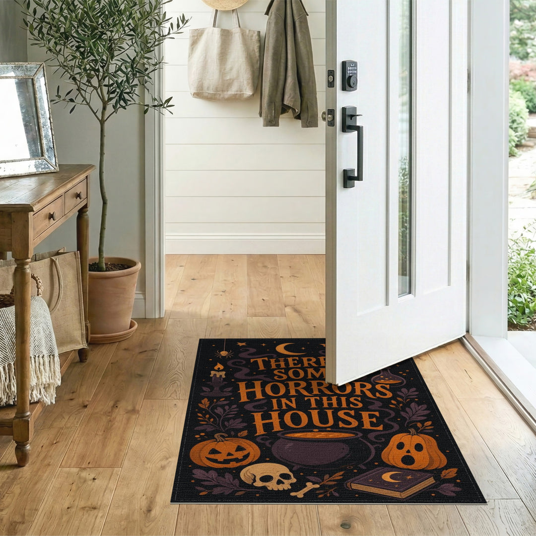 Horrors In This House Halloween Area Rug