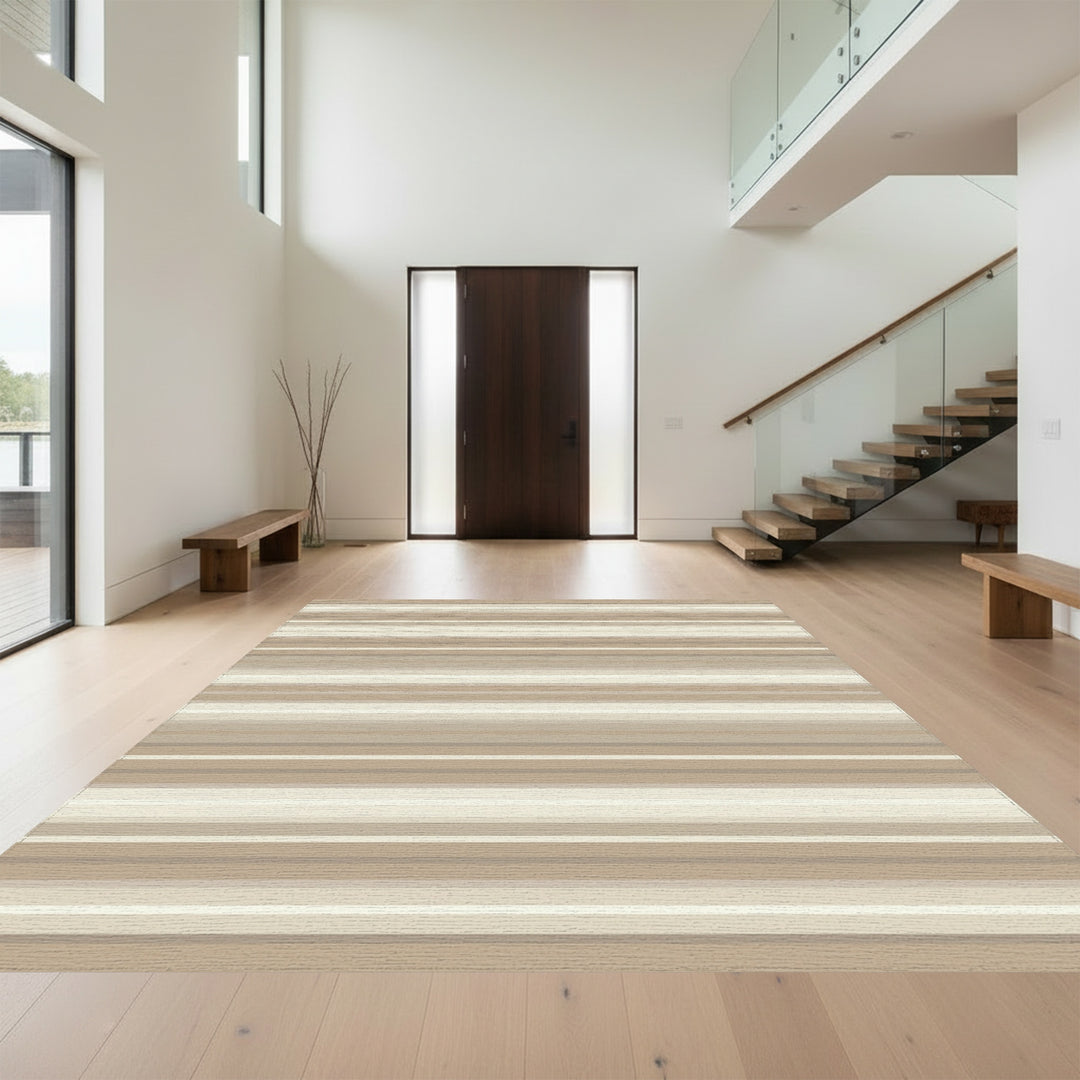Earthy Tones Horizontal Stripe Rug