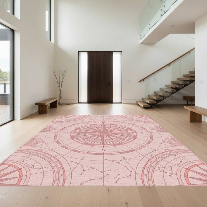 Nautical Compass Celestial Voyage Rug