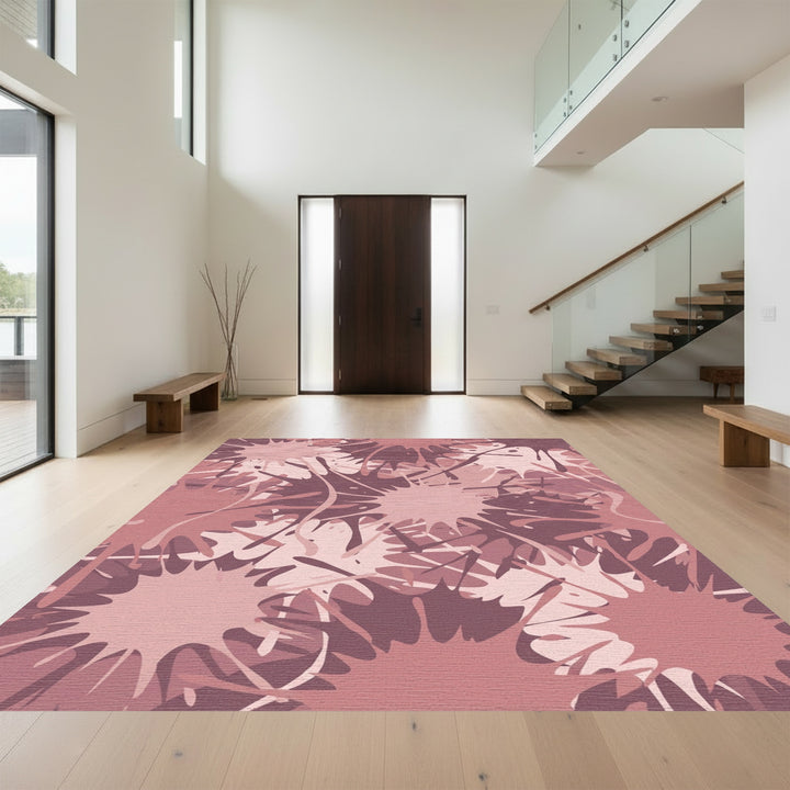 Crimson Splatter Abstract Blots Rug