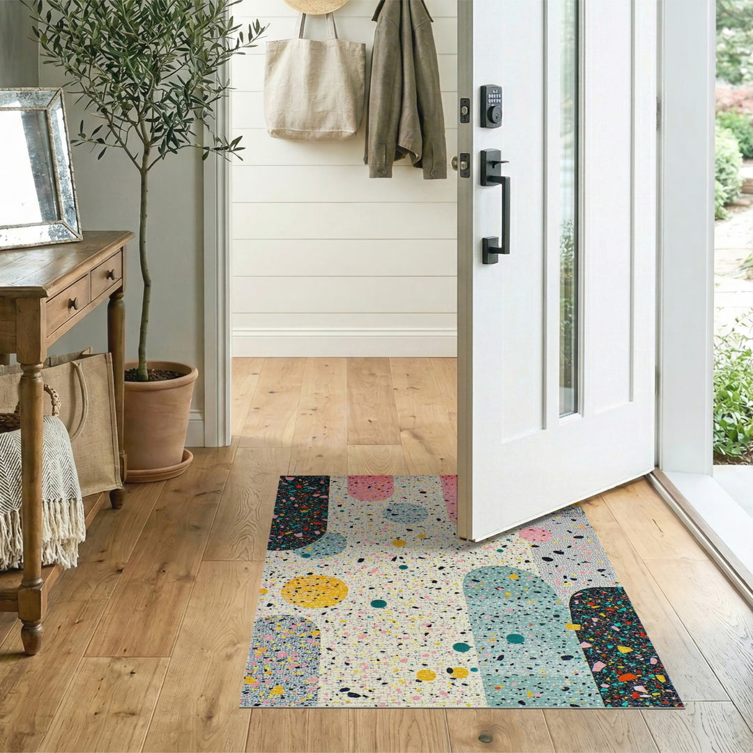 Abstract Area Multi-Color Abstract Geometric Area Rug