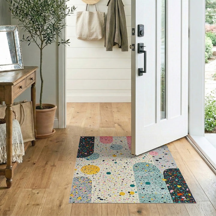 Abstract Area Multi-Color Abstract Geometric Area Rug