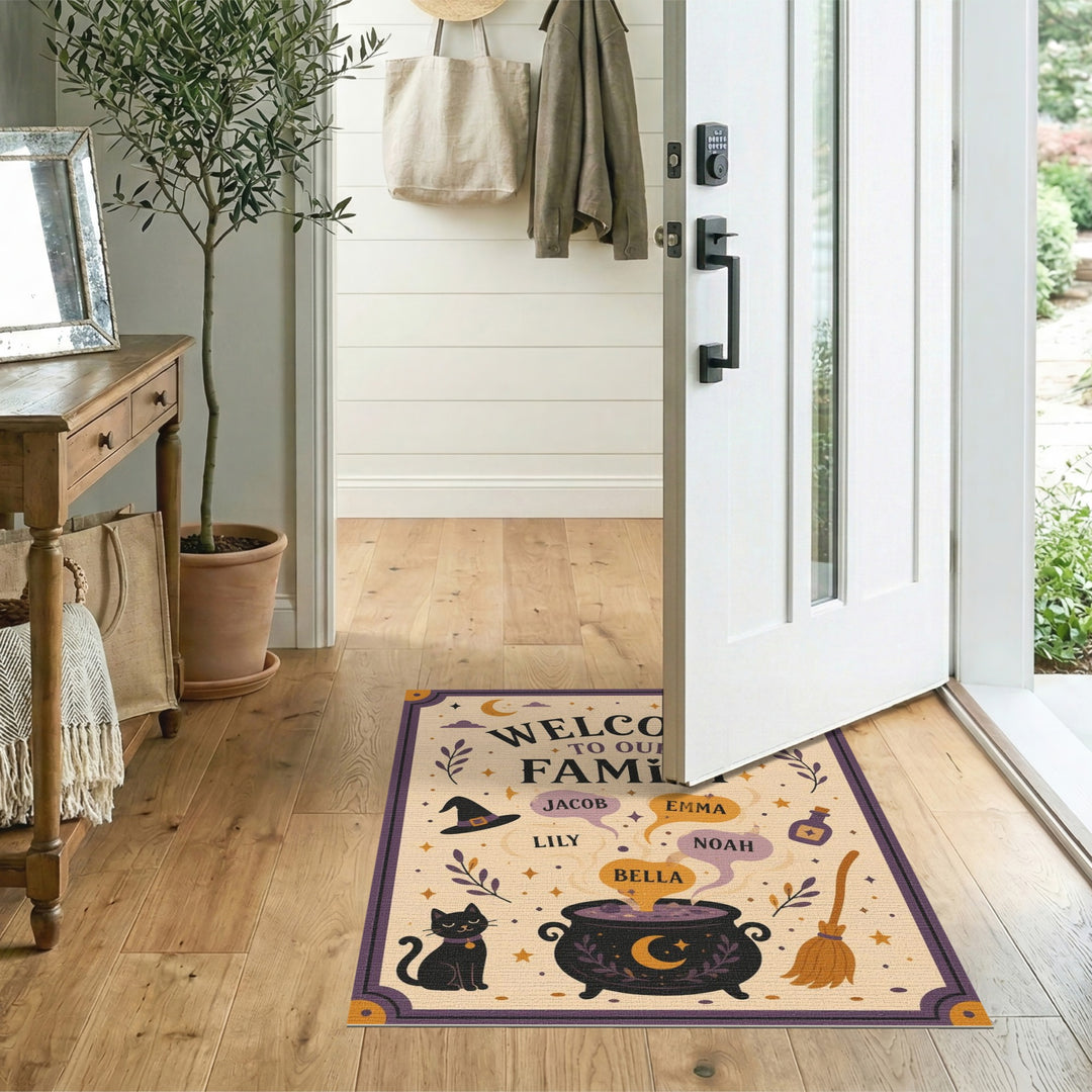 Magical Family Welcome Halloween Area Rug