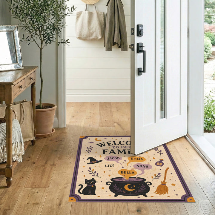 Magical Family Welcome Halloween Area Rug