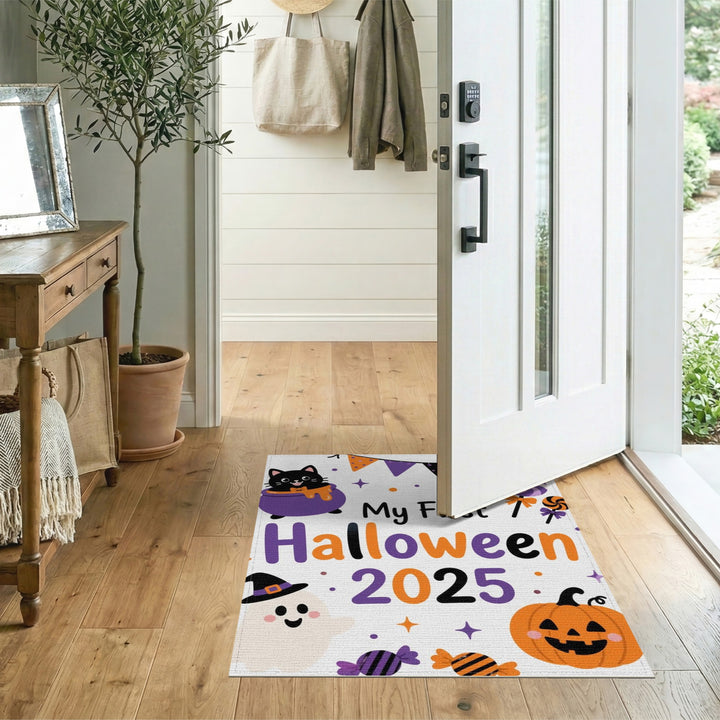 Kids Cartoon Multi-color and Patterns My First Halloween 2025 Kids Area Rug