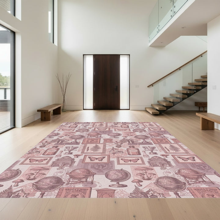 Vintage Scientific Botanical Collection Rug