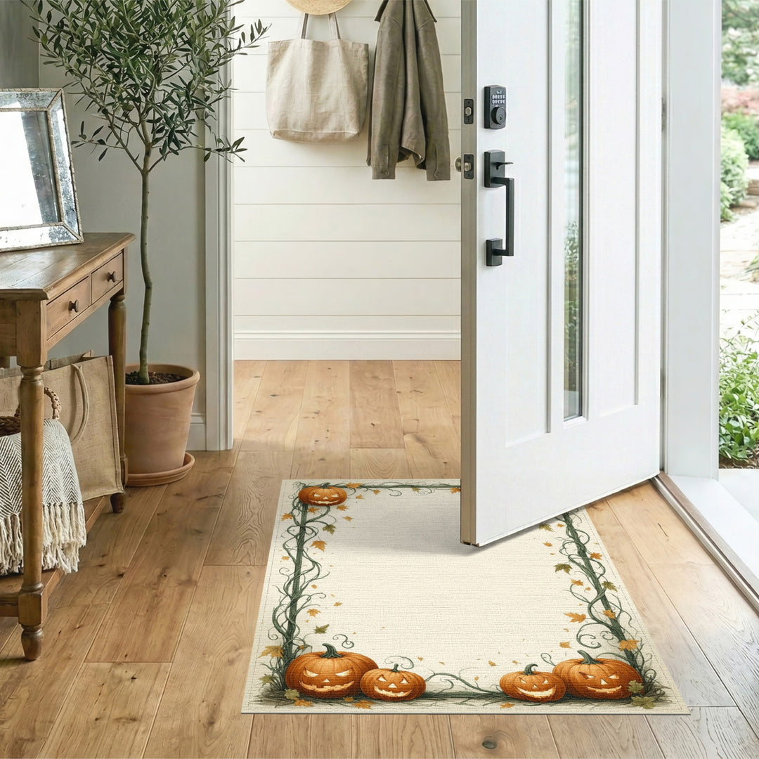 Autumn Pumpkin Vine Area Rug