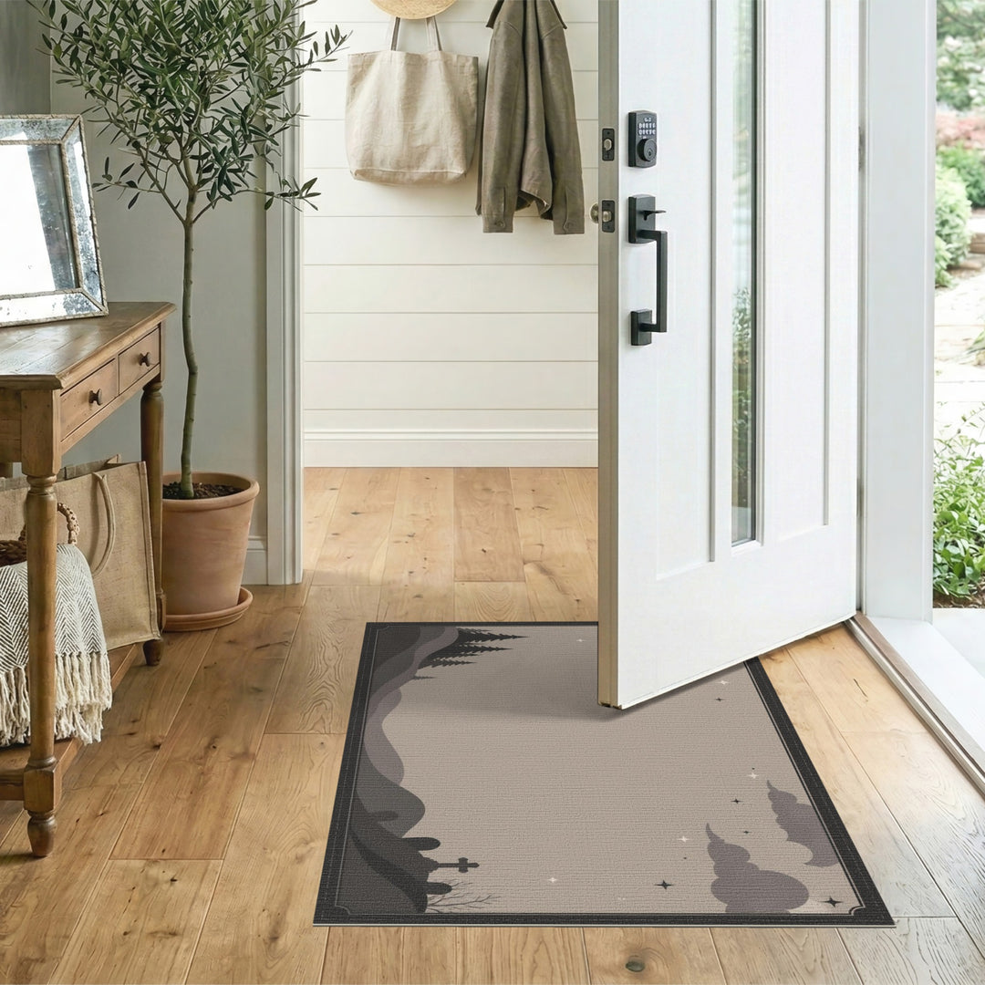 Moonlit Pine Forest Area Rug