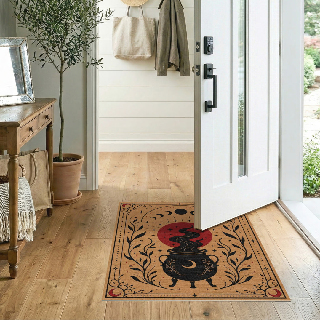 Mystic Cauldron Moon Phase Area Rug
