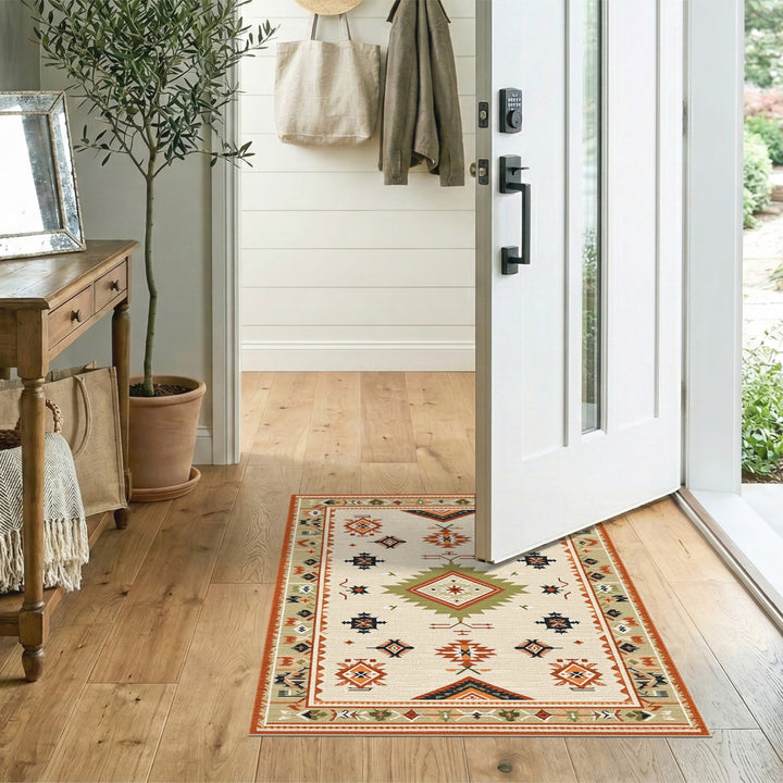 Southwestern Geometric Southwestern Geometric Beige Area Rug