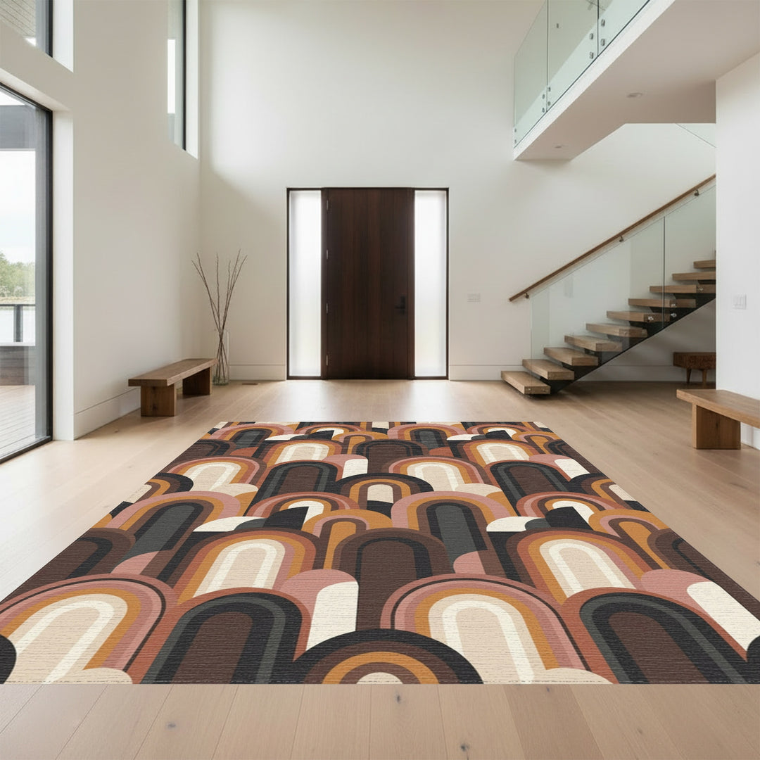 Retro Arches Earthy Tone Rug