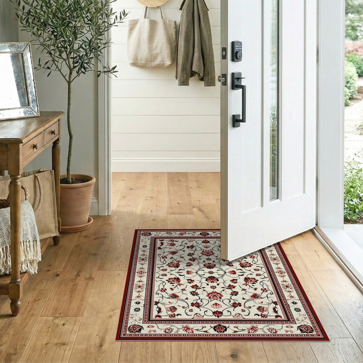 Red Floral Traditional Persian Rug