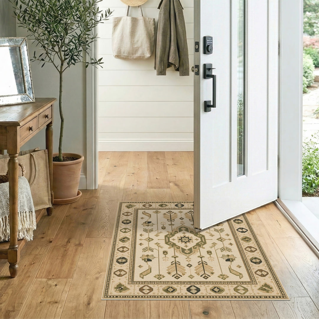 Southwestern Beige Geometric Area Rug