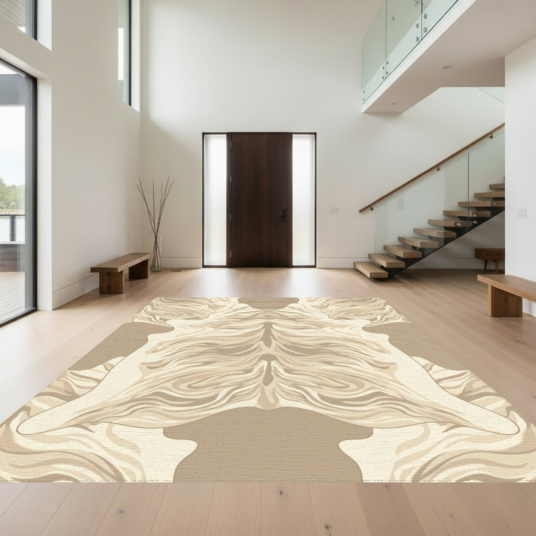 Natural Tones Swirl Hide Rug