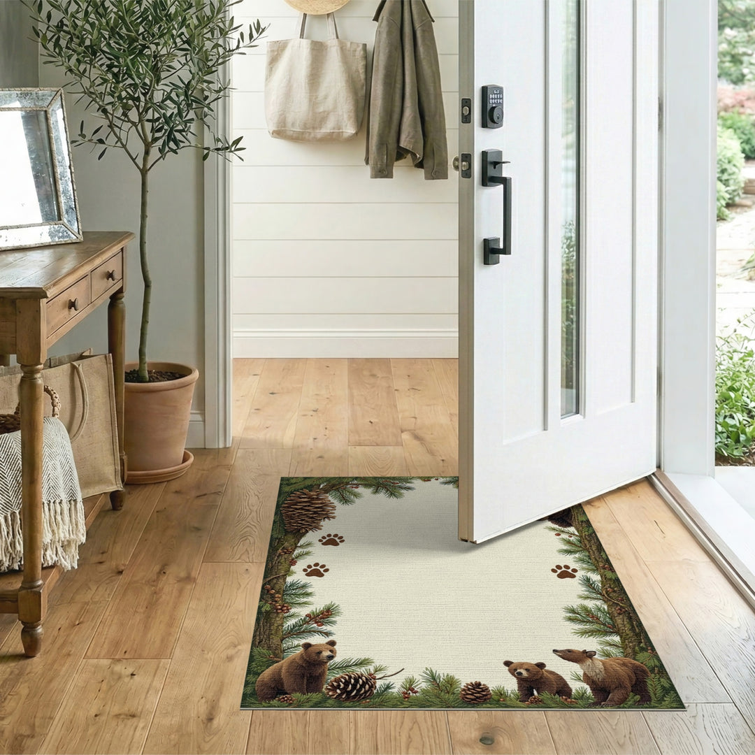 Bear Woodland Area Rug