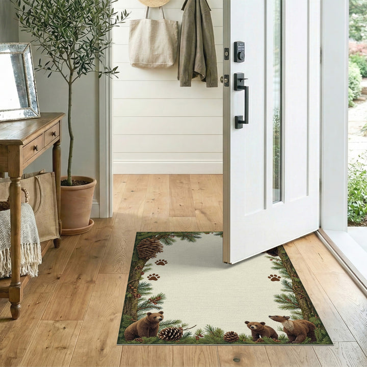 Bear Woodland Area Rug