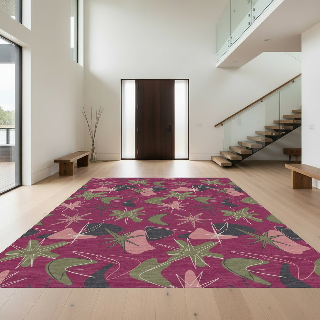 Mid Century Atomic Starburst Collection Rug