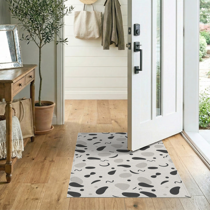 Abstract Grey Area Rug