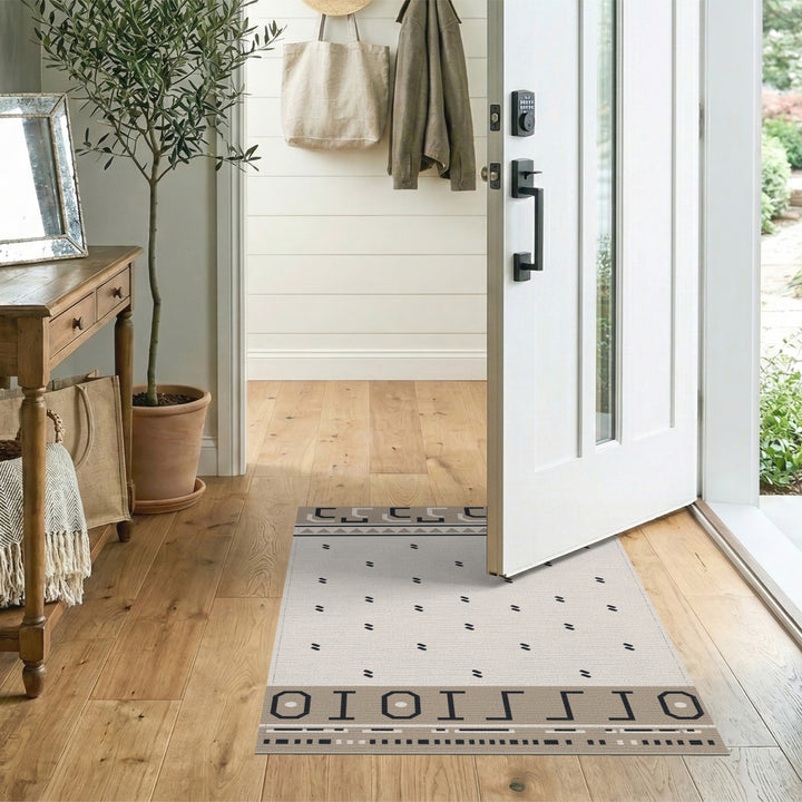 Beige Heritage Tribal Area Rug