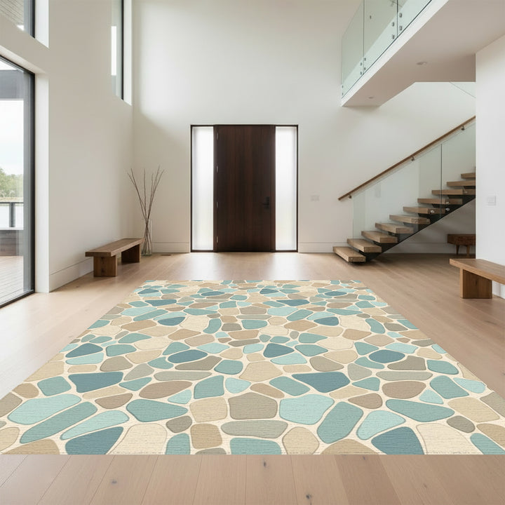 Natural Pebble Mosaic Stone Rug