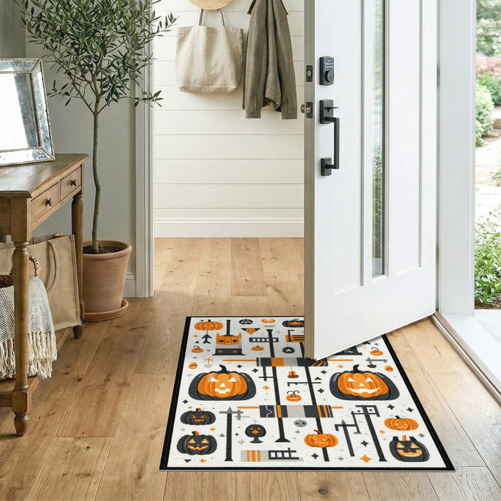 Halloween Pumpkin Patch Kids Area Rug