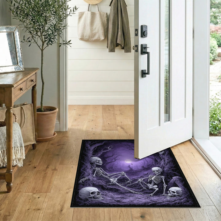 Purple Skeleton Grove Area Rug