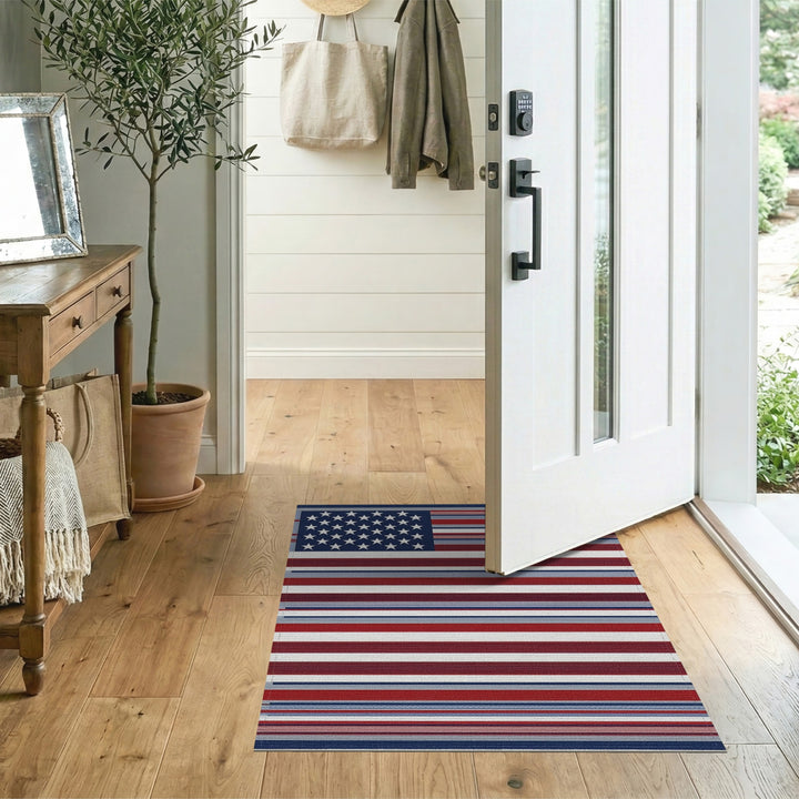American Flag Stars and Stripes Area Rug