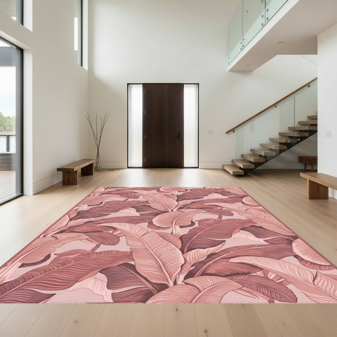 Rose Banana Leaf Lush Canopy Rug