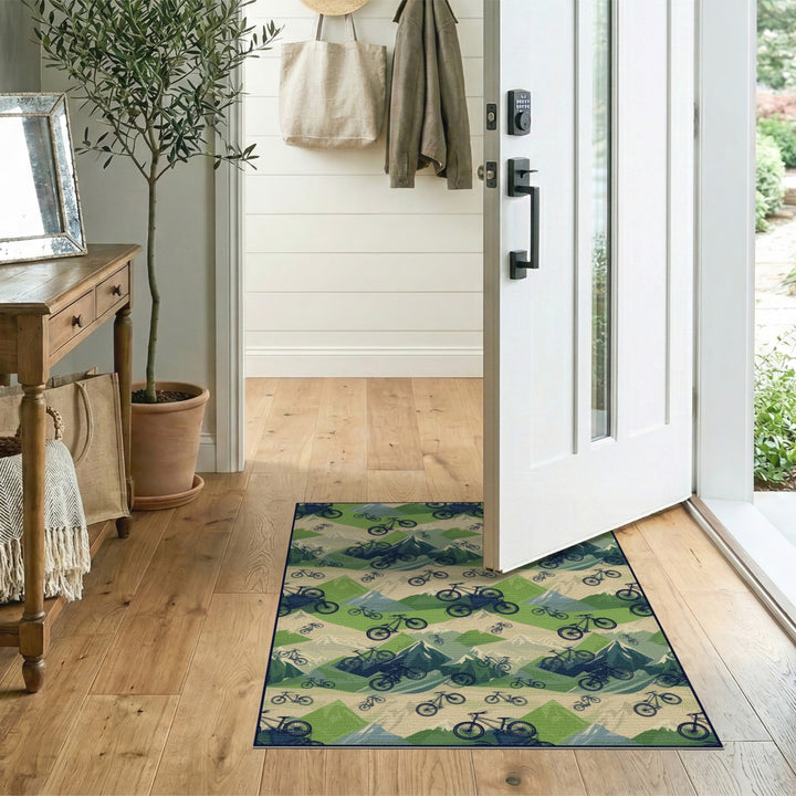 Green Mountain Bike Area Rug