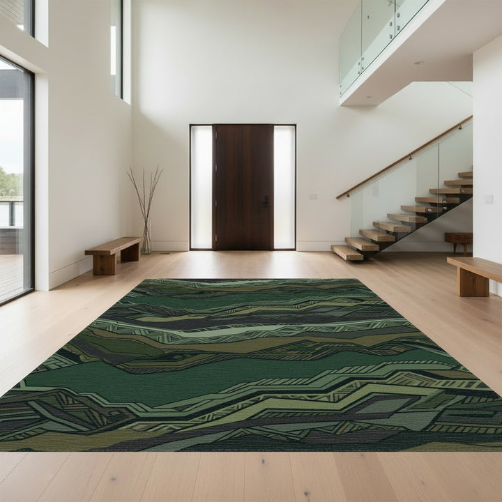 Earthy Toned Organic Landscape Rug