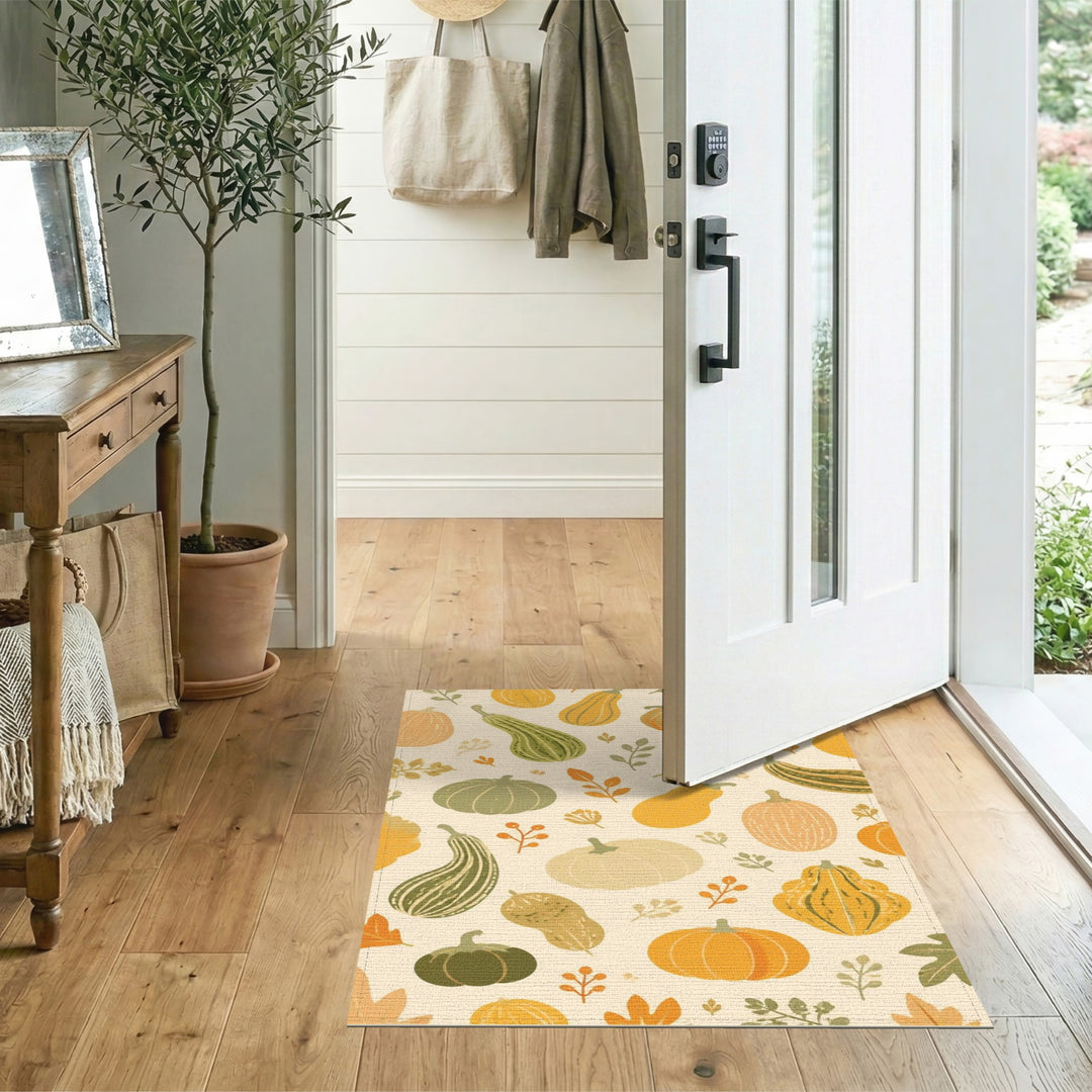 Autumn Harvest Pumpkin Area Rug