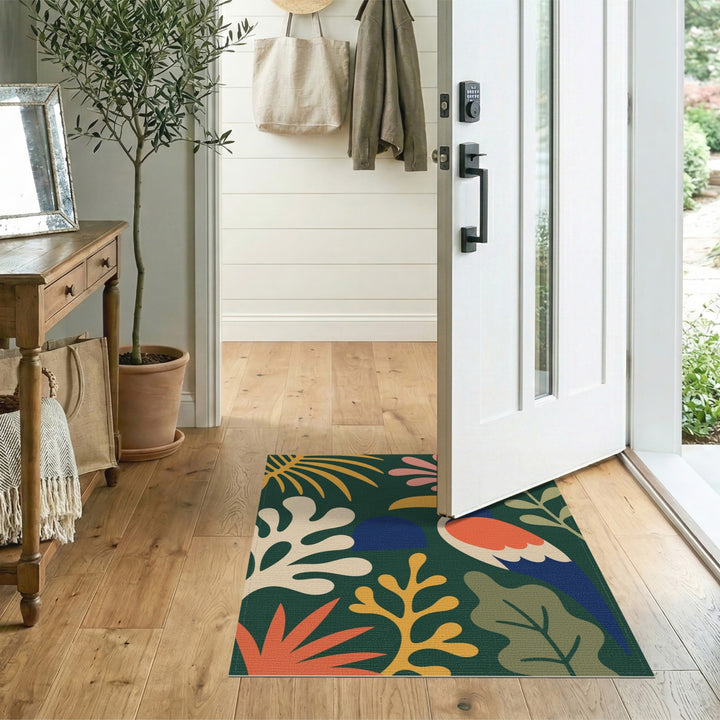 Vibrant Toucan Abstract Area Rug