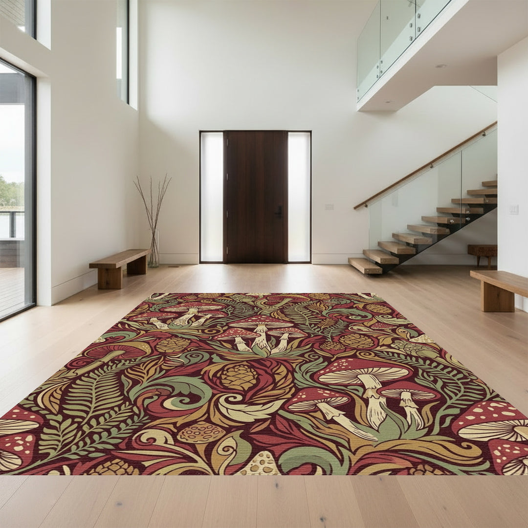 Forest Mushroom Botanical Garden Rug