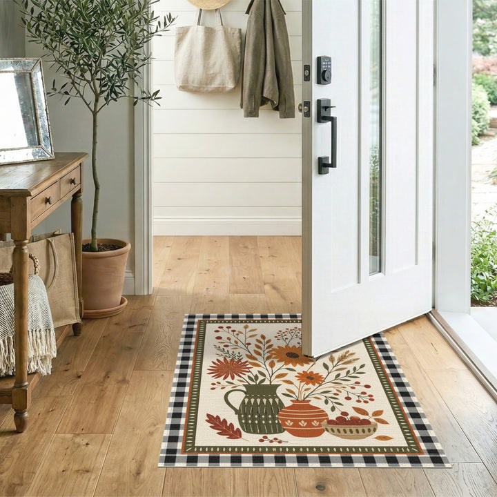 Autumn Sunflower Pitcher Area Rug