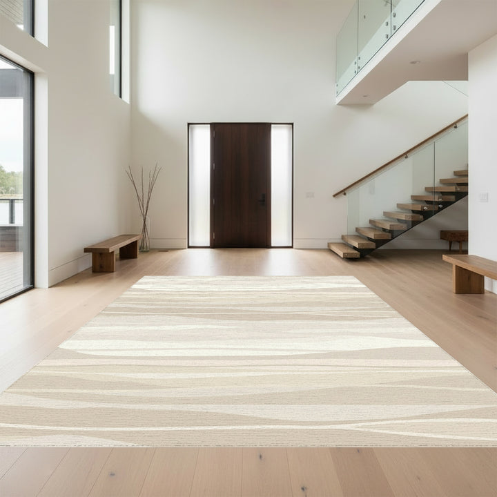 Sandy Dune Wave Contemporary Rug