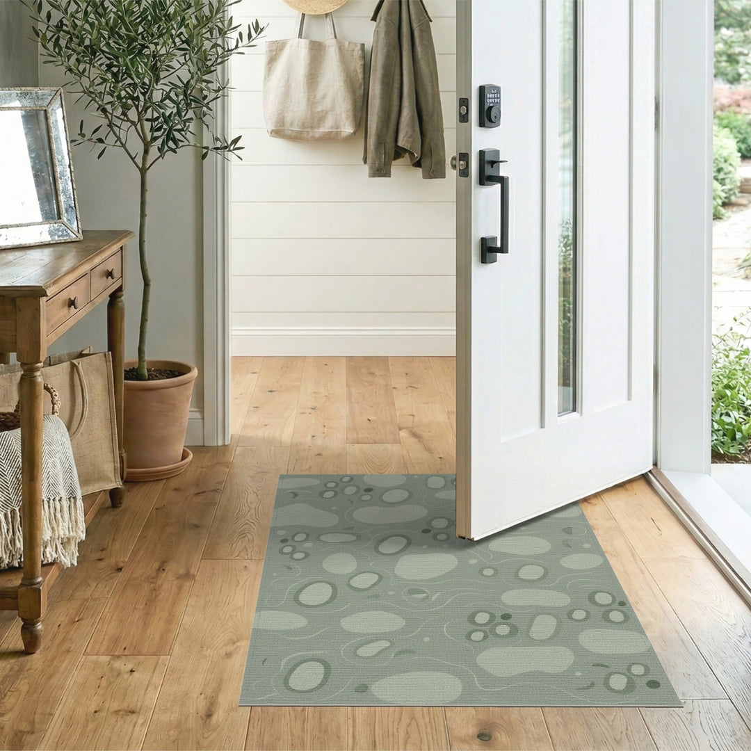 Abstract Area Sage Green Organic Abstract Area Rug