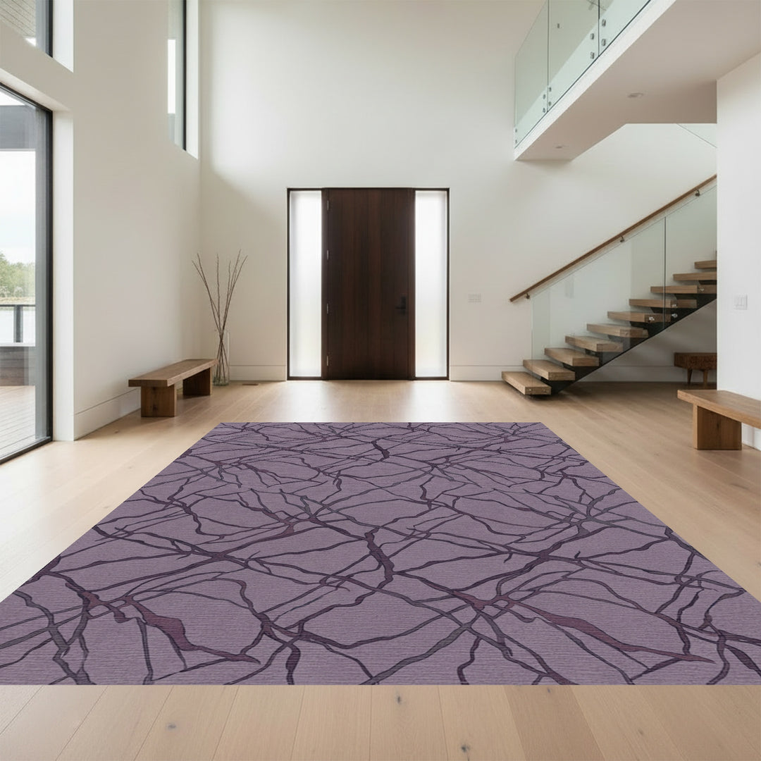 Amethyst Cracked Vein Texture Rug