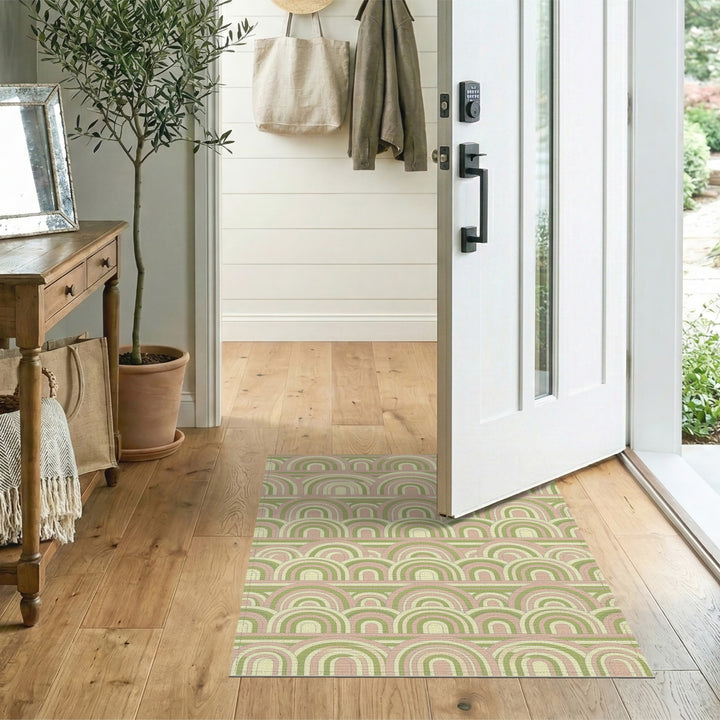 Pastel Geometric Arch Area Rug