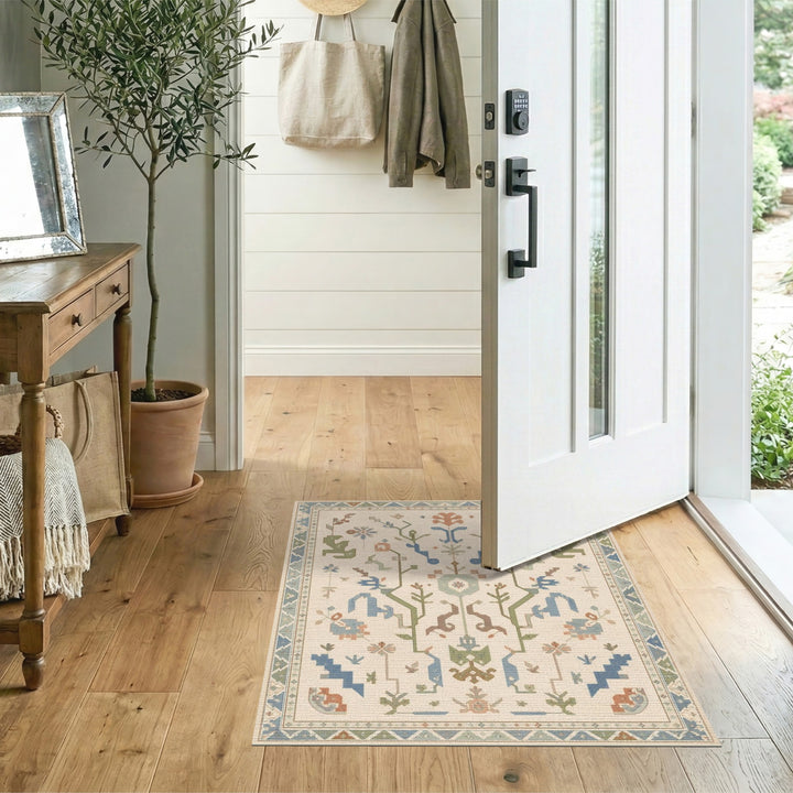 Heritage Tribal Blue Teal Area Rug