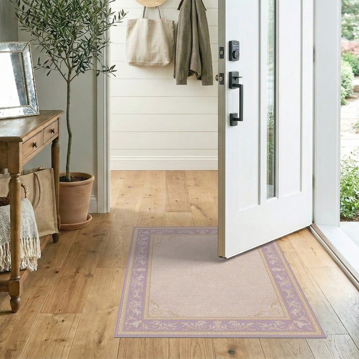Purple Floral Vintage Area Rug