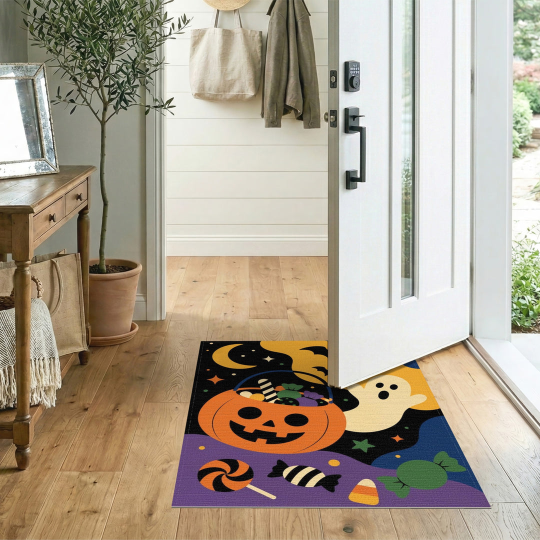 Halloween Pumpkin Ghost Kids Area Rug
