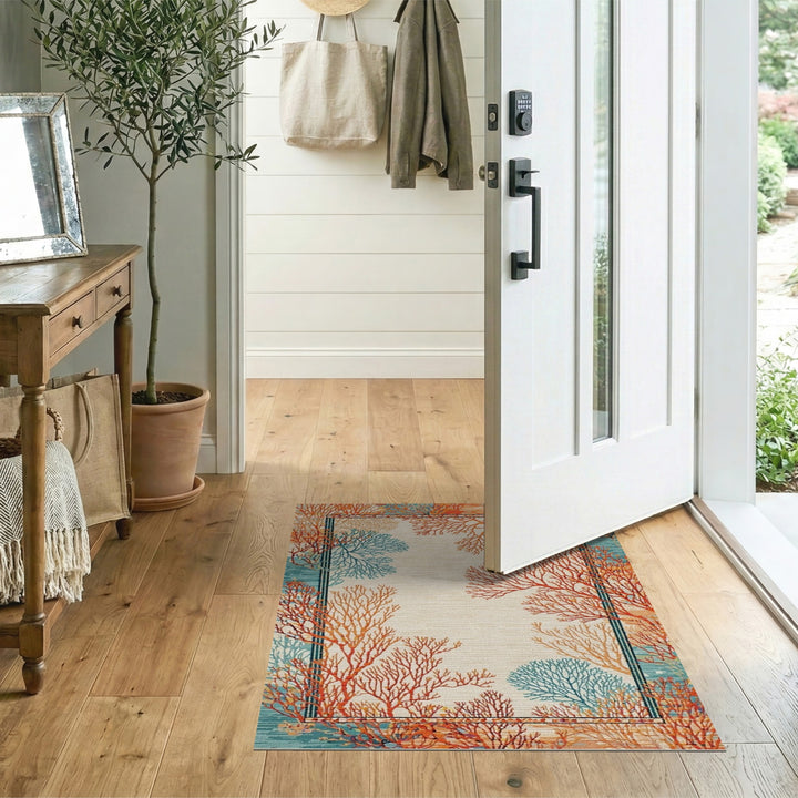 Coral Reef Beige Area Rug